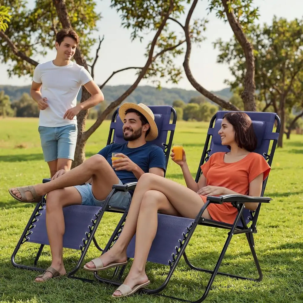 Zero Gravity Patio Chair With Cup Holder And Cushions