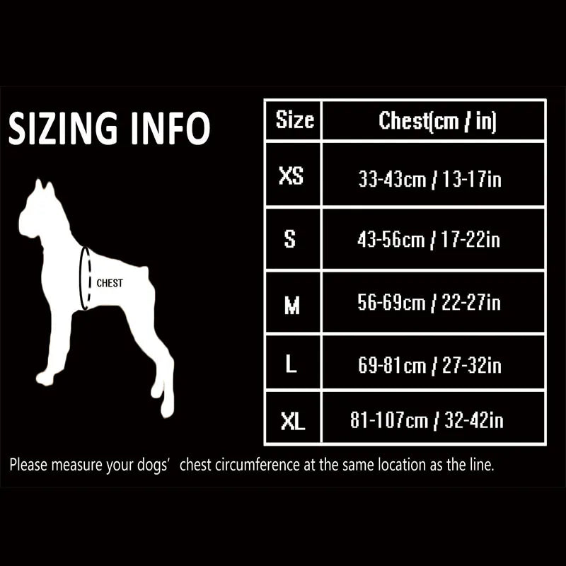 Winhyepet Reflective Padded Dog Training Vest With Adjustable Straps