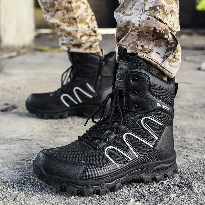 Hiyixgh Outdoor Desert Tactical Midtop Boots Breathable