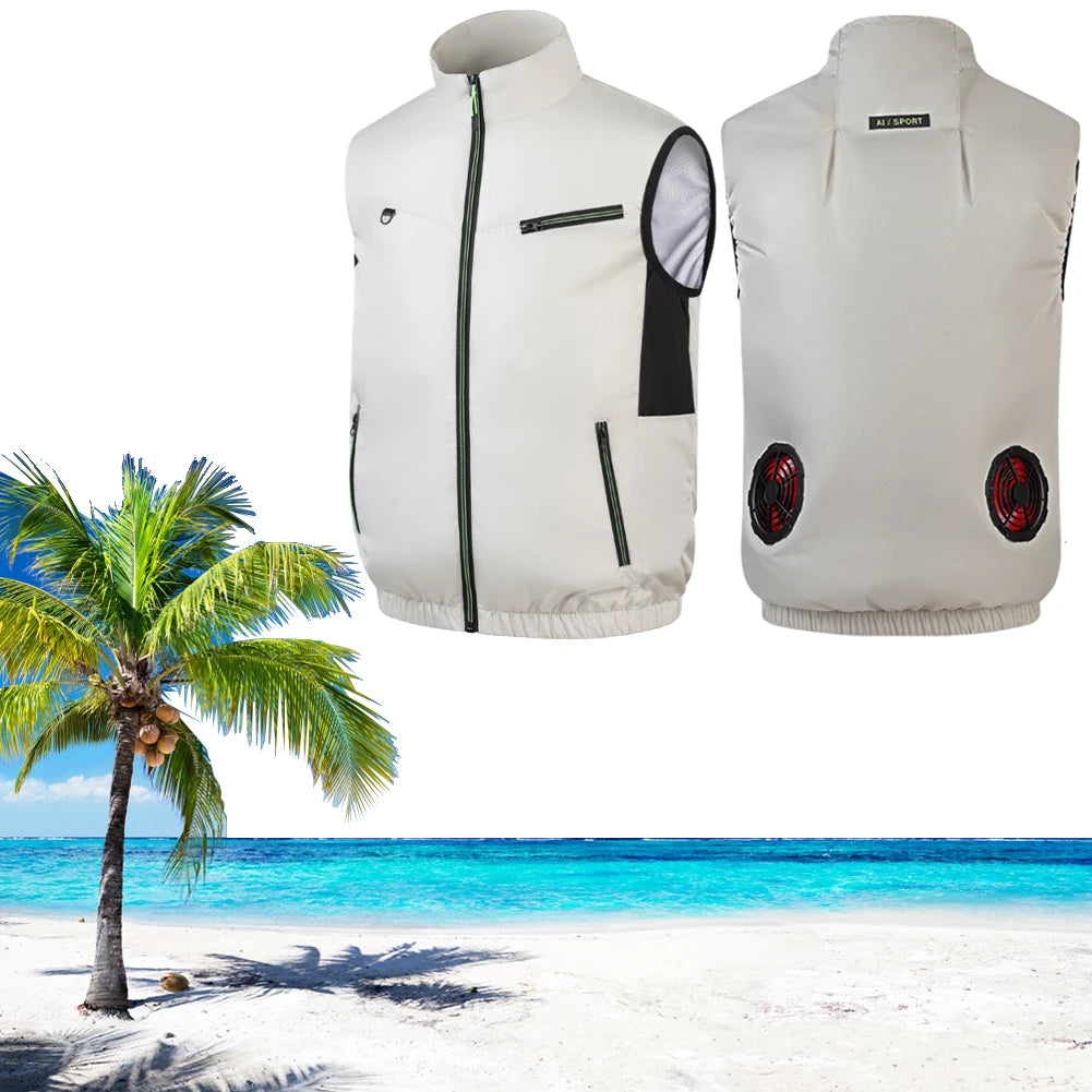 Shunmaii Cooling Vest USB Powered 3 Gear Fan For Summer