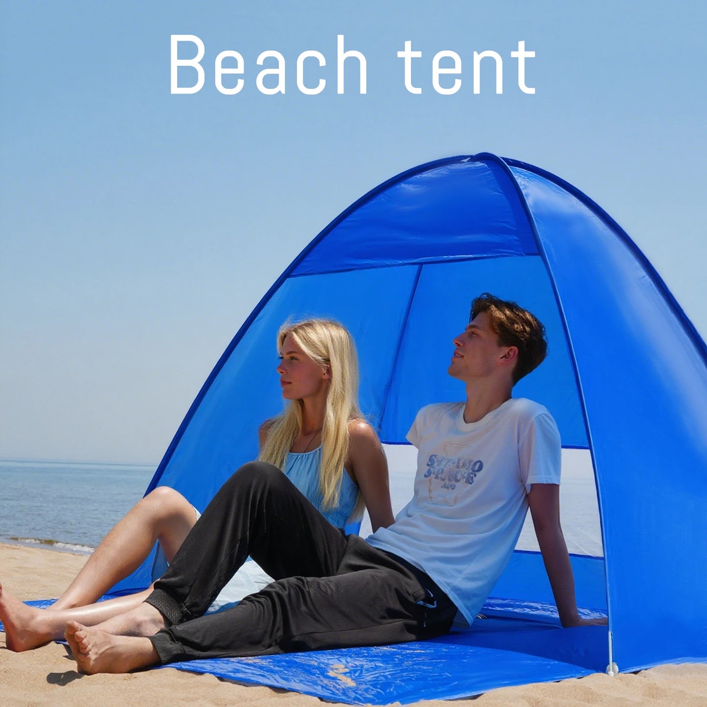 Pakicetus Pop Up Beach Tent For Two With Carrying Bag