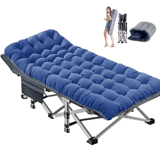 Oversized Camping Cot With Mattress For Heavy Duty Outdoor Use
