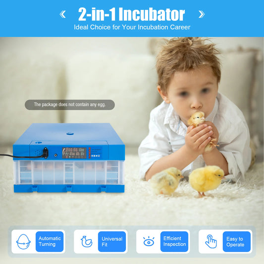 Automatic Egg Incubator With Power Supply For Chicken Duck Goose Pigeon Eggs