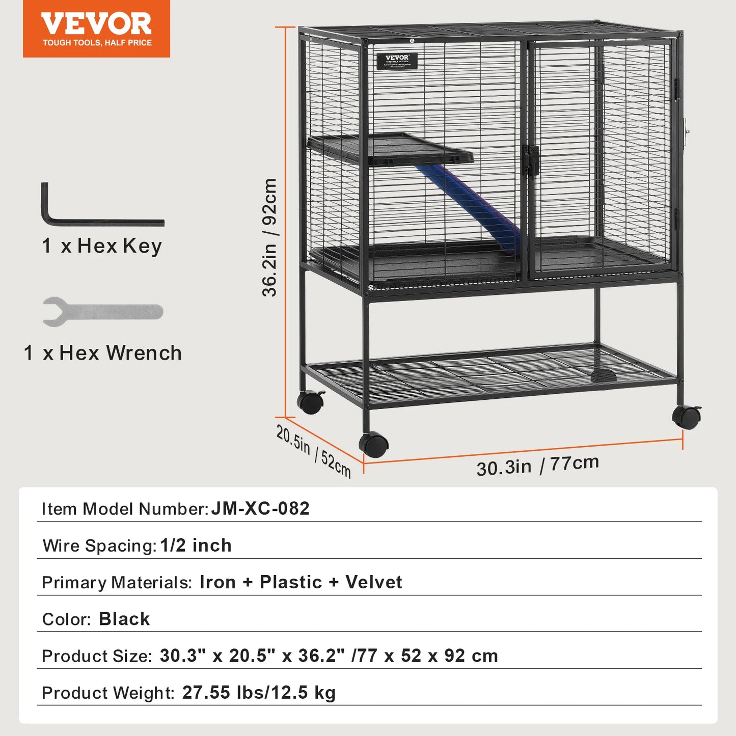 SucceBuy Rolling Metal Ferret Cage Four Tier Critter Nation Cage