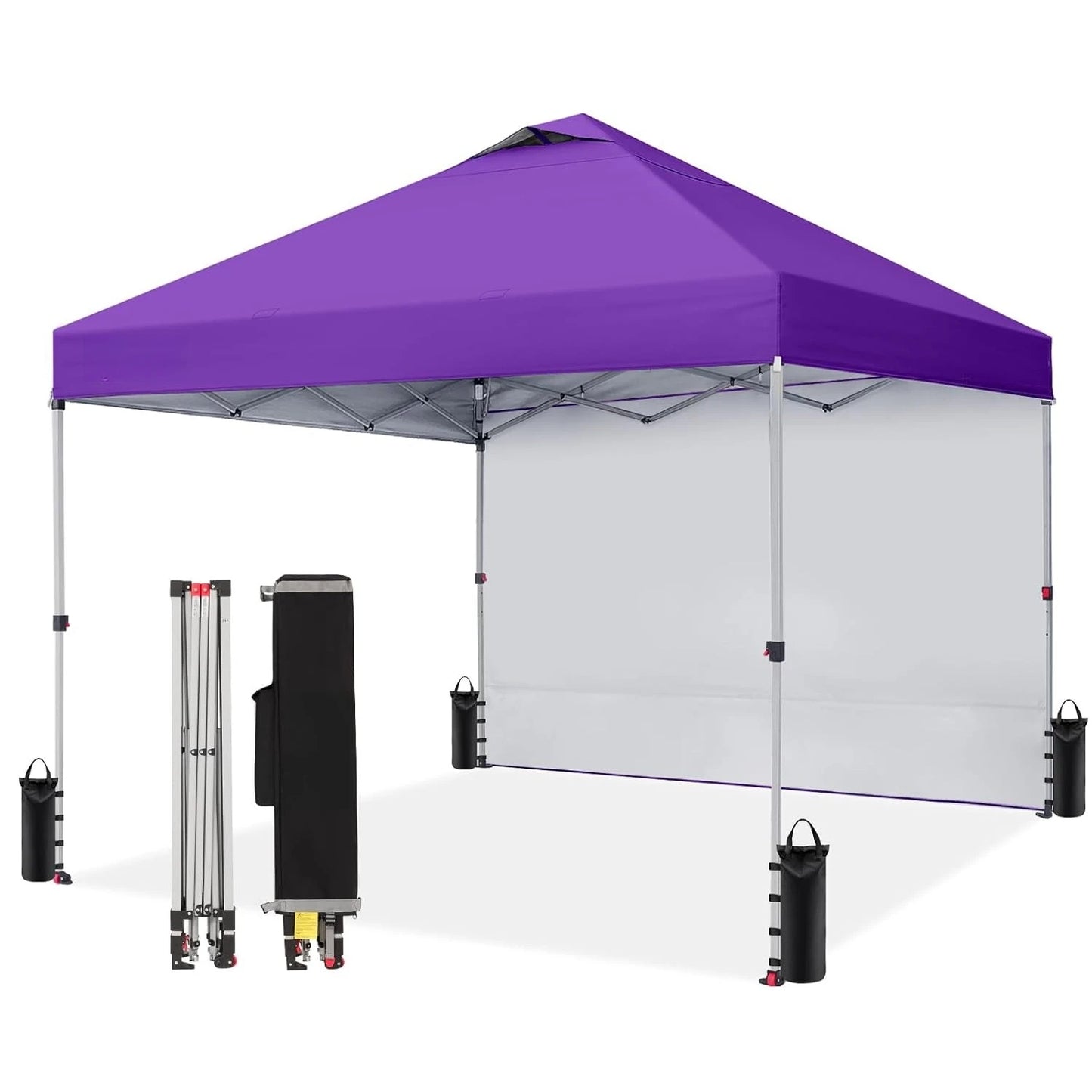 Pop Up Canopy With One Side Wall Easy Setup