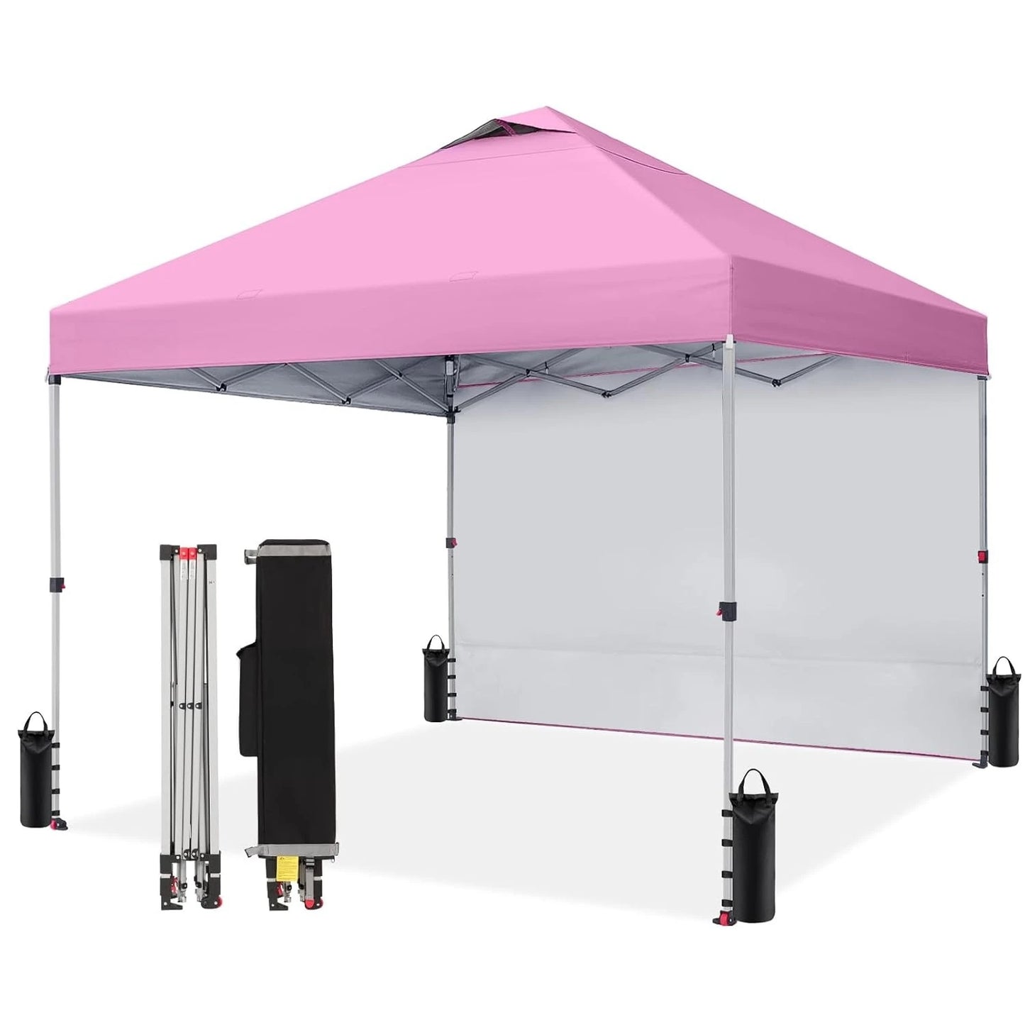 Pop Up Canopy With One Side Wall Easy Setup