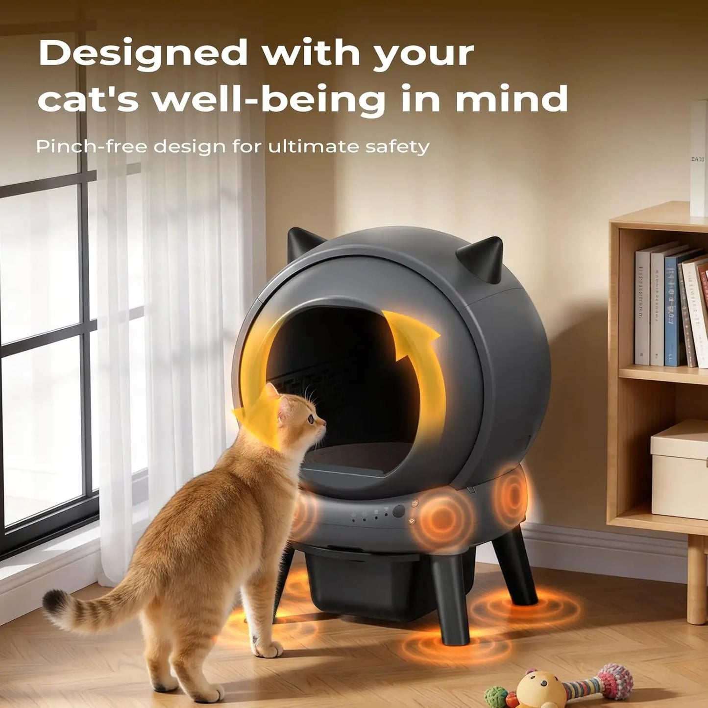 Automatic Self-Cleaning Cat Litter Box with Smart APP Control, Hygienic Pet Use, Custom
