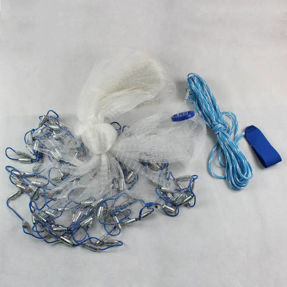 Bymaocar Hand Throw Fishing Cast Net For Bait Fish Trap