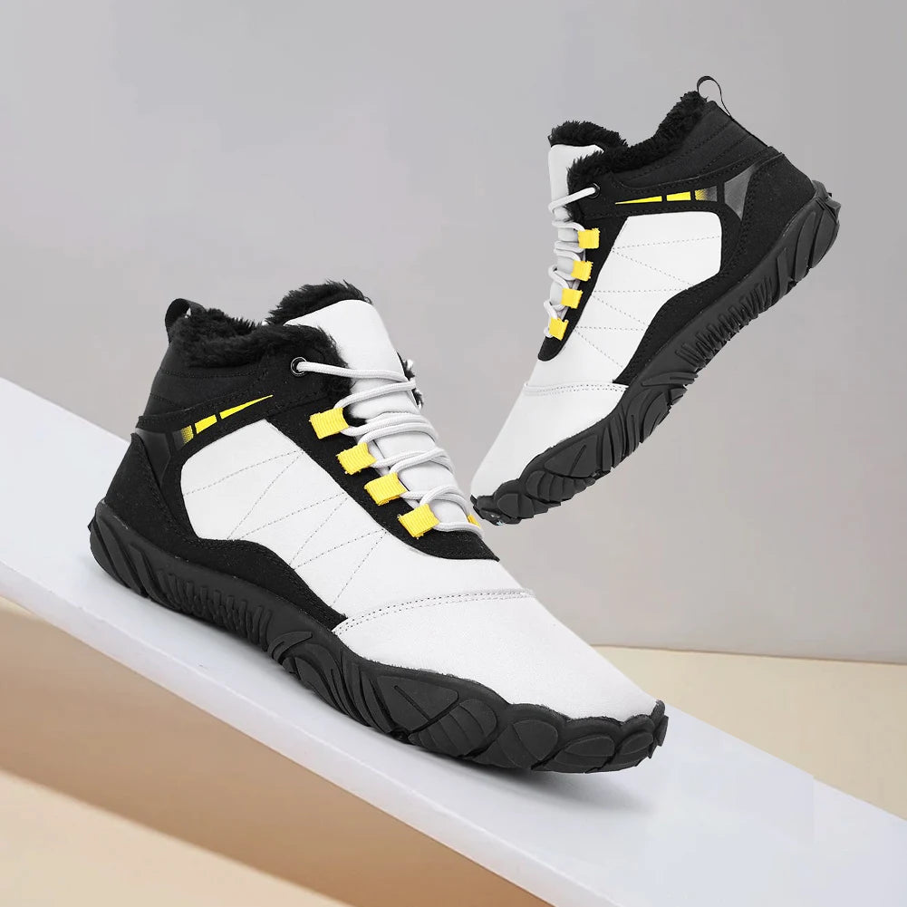 Shunmaii Winter Plush Barefoot Snow Boots Waterproof Non Slip