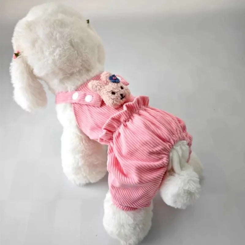 Durable Polyester Dog Jumpsuit Overalls With Straps