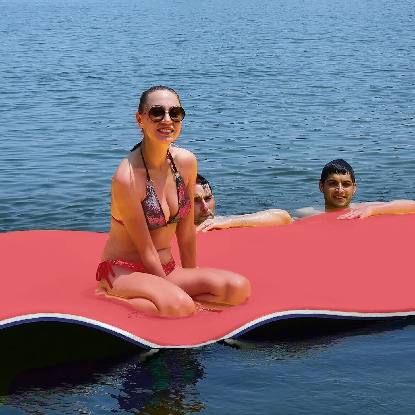 Lily Pad Floating Mat, 3 Layers Foam Floating Water Mat for Lake & Pool, Float Pad Swim Mat Water Matt, Custom