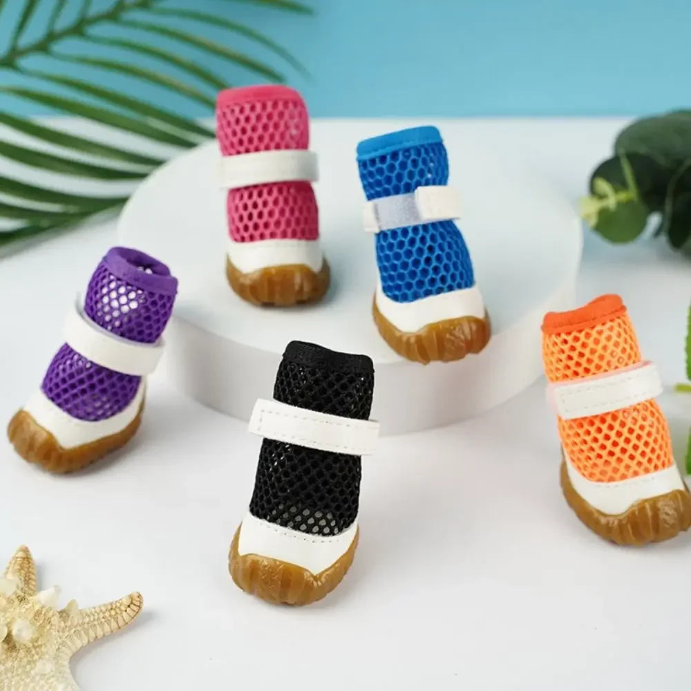 Breathable Net Dog Shoes Outdoor Anti Slip For Small Dogs