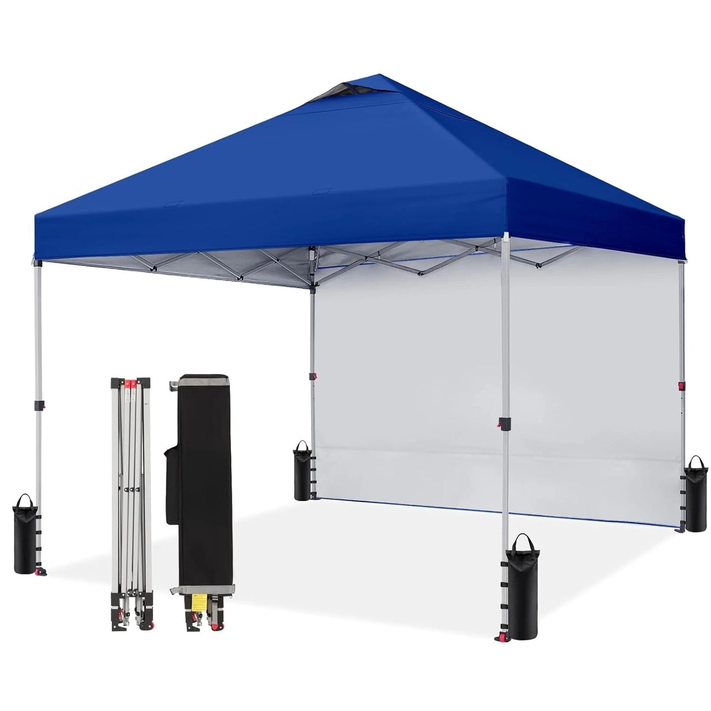 Pop Up Canopy With One Side Wall Easy Setup