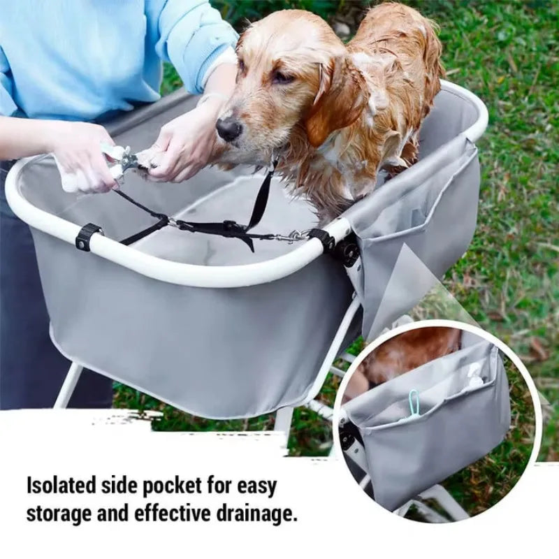 Foldable Elevated Dog Bath Station For Grooming Pets