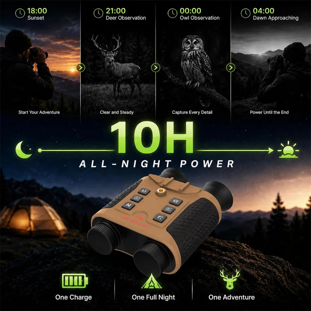 GTMEDIA V6 4K Digital Zoom Night Vision Binoculars Laser Rangefinder