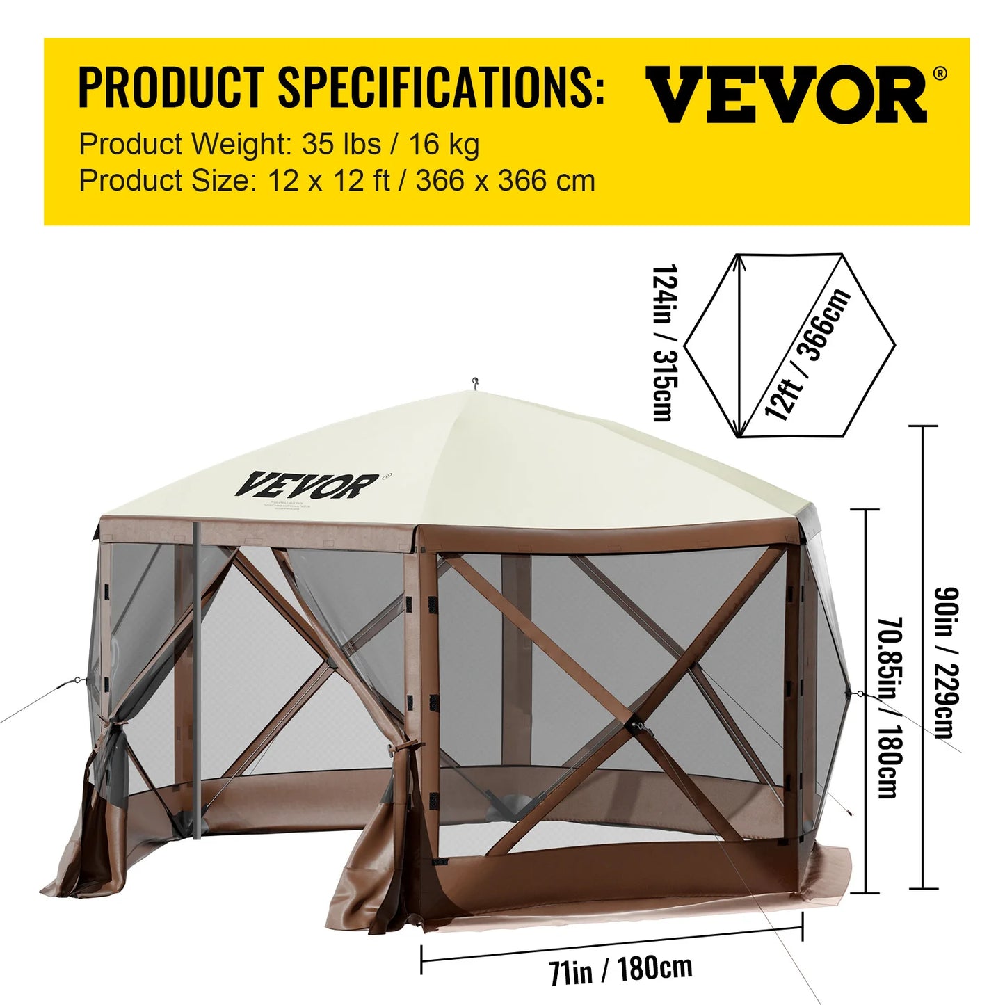 SucceBuy Pop Up Camping Gazebo Shelter For Outdoor Use