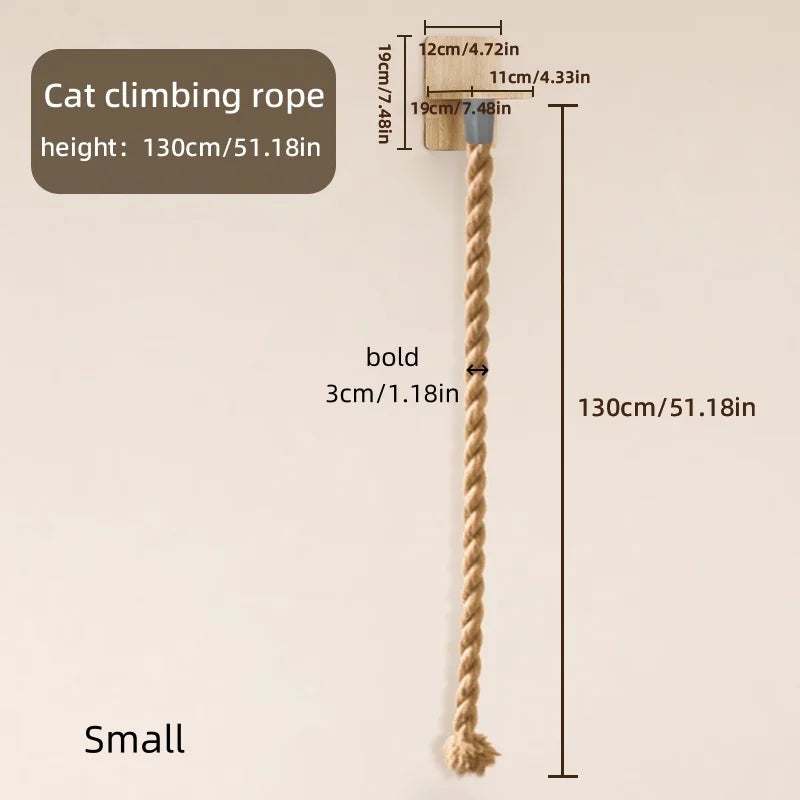 CZBNYX Wall Mounted Cat Tree With Rope Climbing Tower And Scratching Post