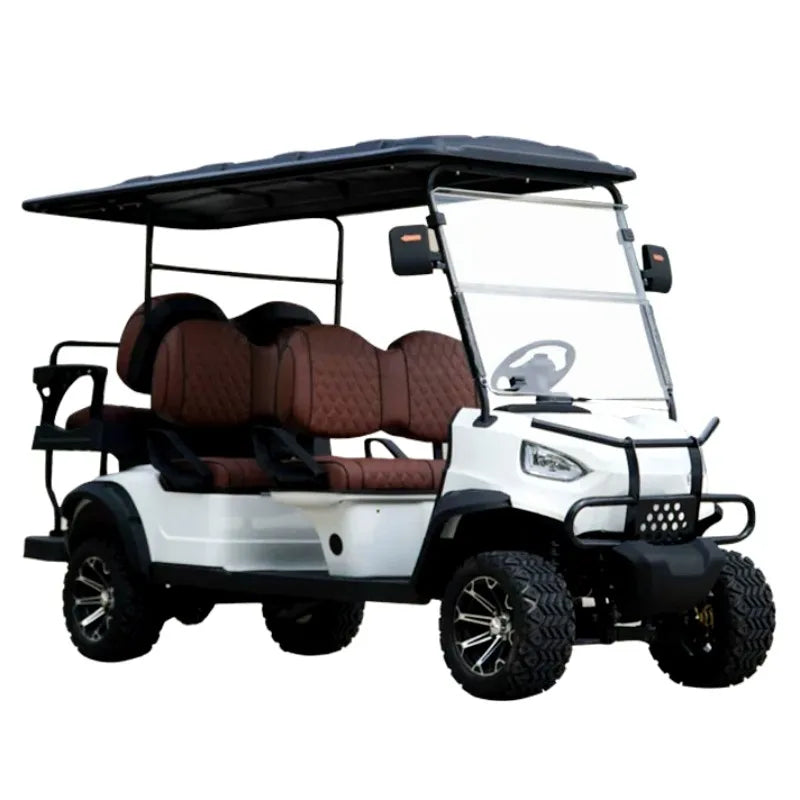 Hot Selling New Product Solar Panel Powered 4/5kw 10/12/14 Inch Tires 60V Electric Off-Road Vehicle Lithium Battery Golf Cart