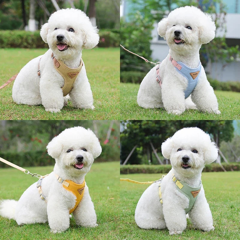 Breathable Puppy Harness And Leash Set For Small And Medium Dogs And Cats