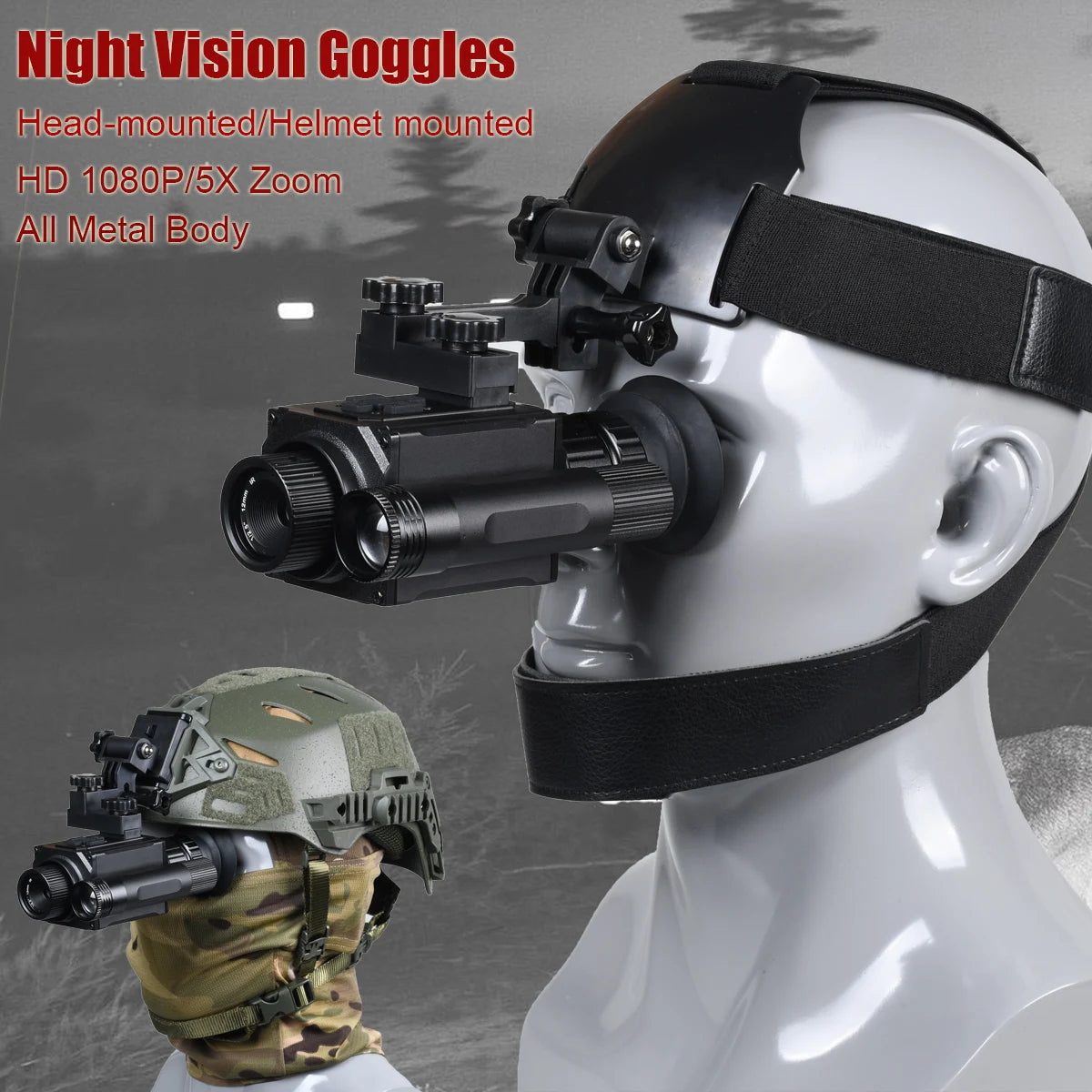 Megaorei HD 1080P Night Vision Goggles 5x Zoom Monocular