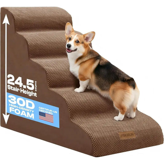 Dog Stairs Five Step Gentle Slope Bed Ladder For Couch