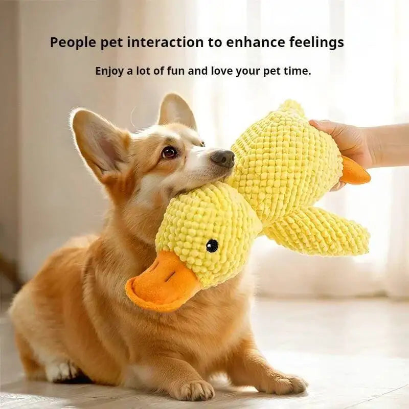 Squeaky Plush Duck Dog Toy Bite Resistant Chew Toy For Puppies