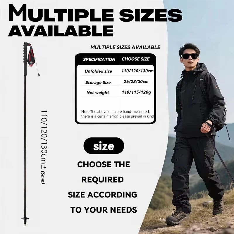 OKHEALING Ultralight Carbon Fiber Foldable Trekking Poles
