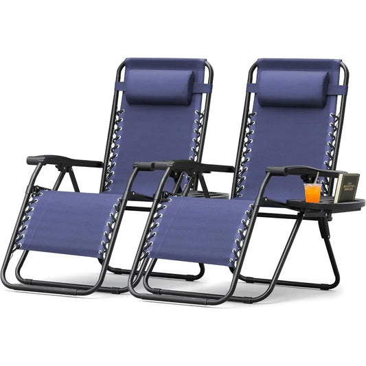 Zero Gravity Patio Chair With Cup Holder And Cushions