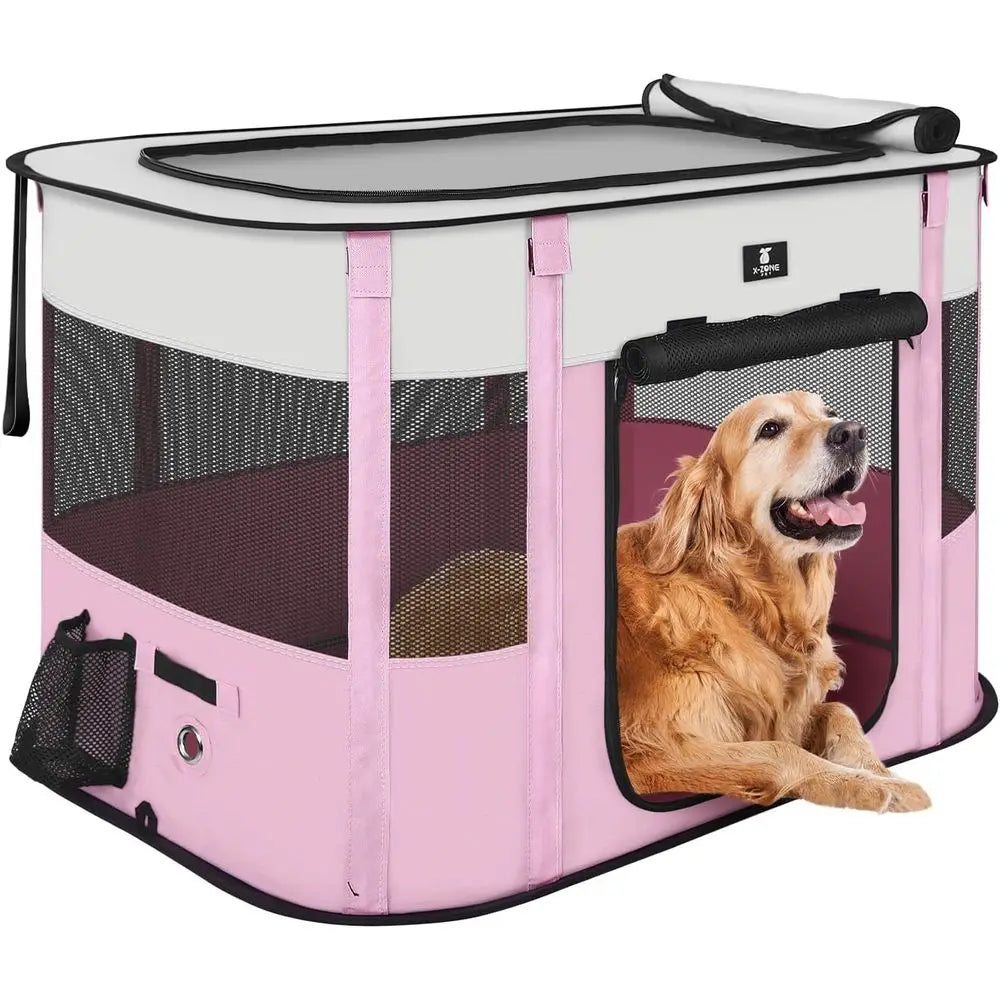 Portable Pet Play Pen Tent Cage For Indoor Outdoor Use