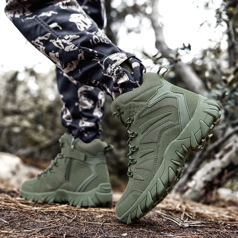 PHERON CN Upgraded Combat Training Boots For Outdoors Hiking Shoes Men
