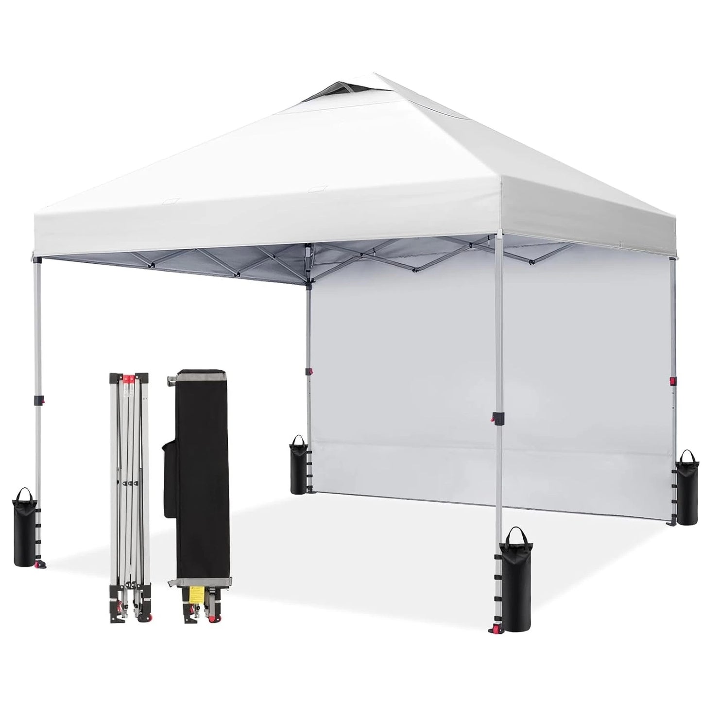 Pop Up Canopy With One Side Wall Easy Setup
