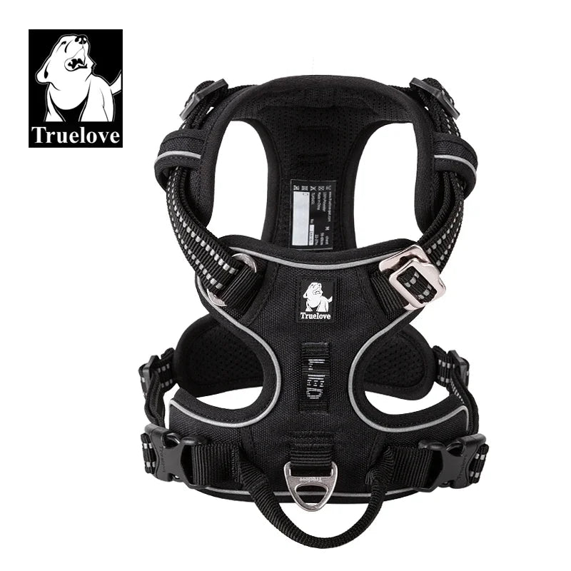 TRUELOVE CN Reflective Nylon Dog Harness No Pull Adjustable