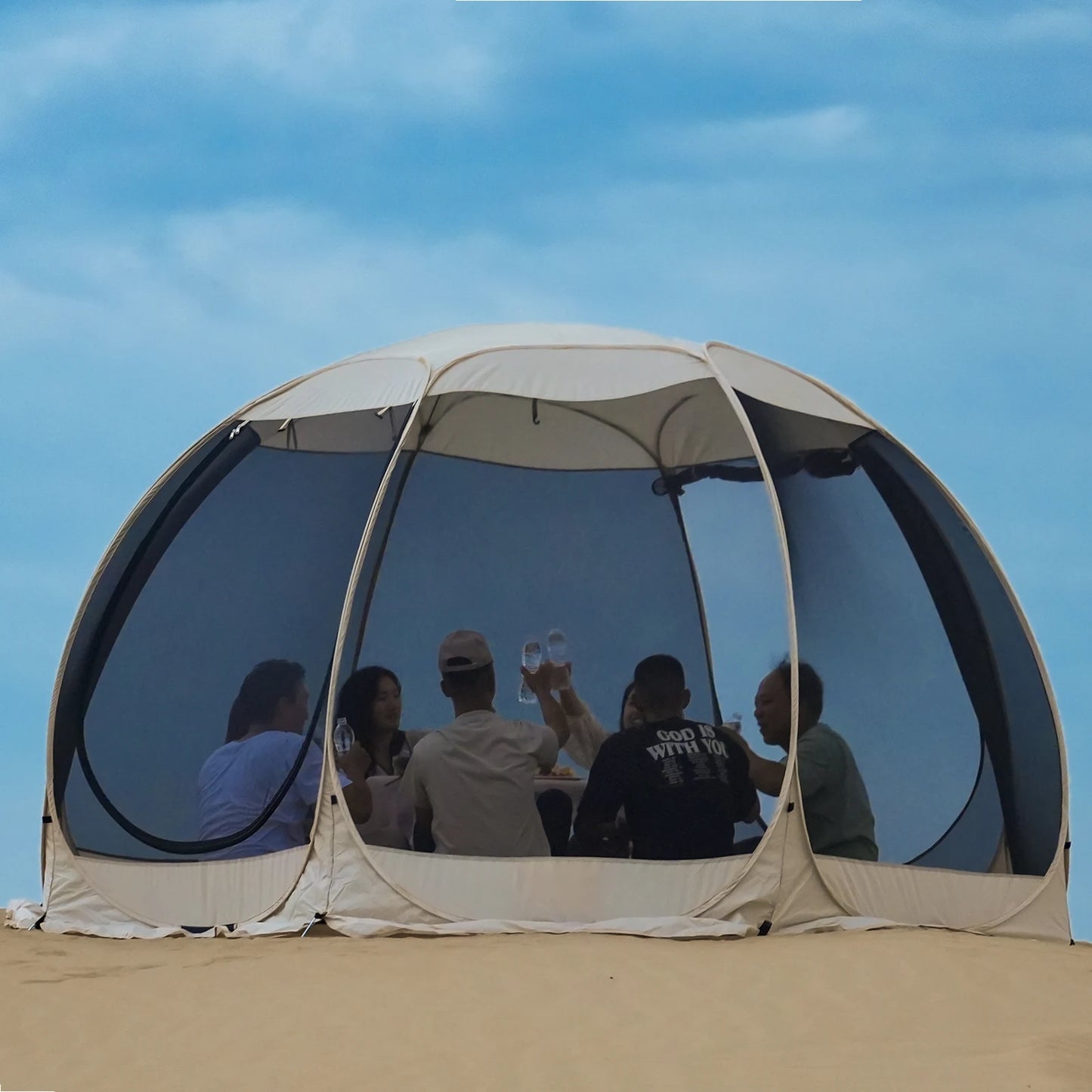 Pakicetus Family Pop Up Shelter With Mesh Walls Camping Tent