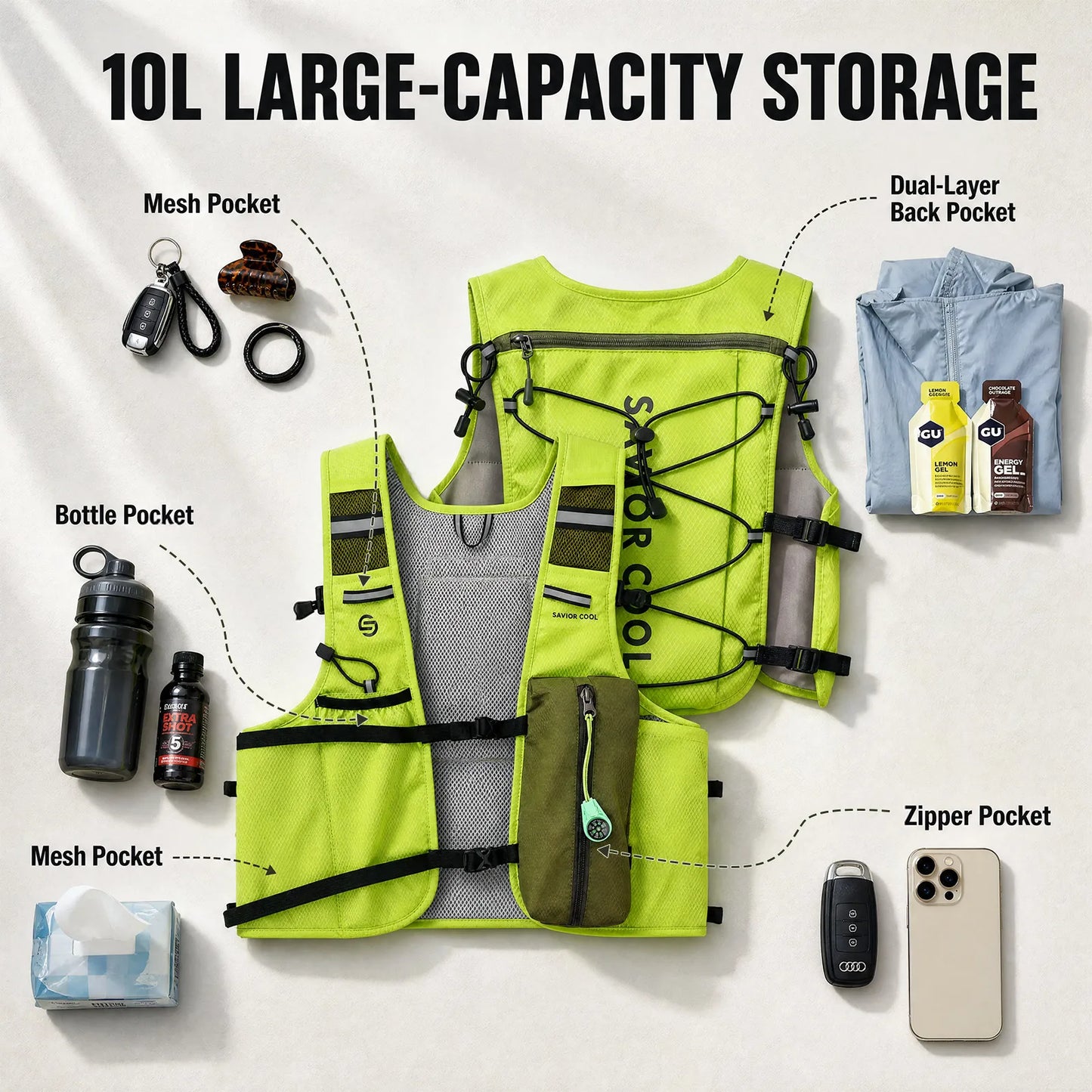Snow Deer Outdoor Cooling Vest With Built-In Water Bladder