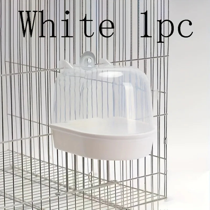 Transparent Bird Bath Tub For Parrots Lovebirds Conures