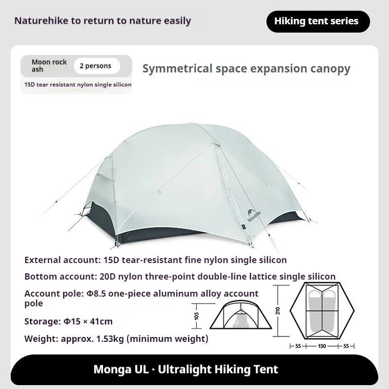 Naturehike Mongar UL Camping Tent 15D Nylon Waterproof 3 Seasons