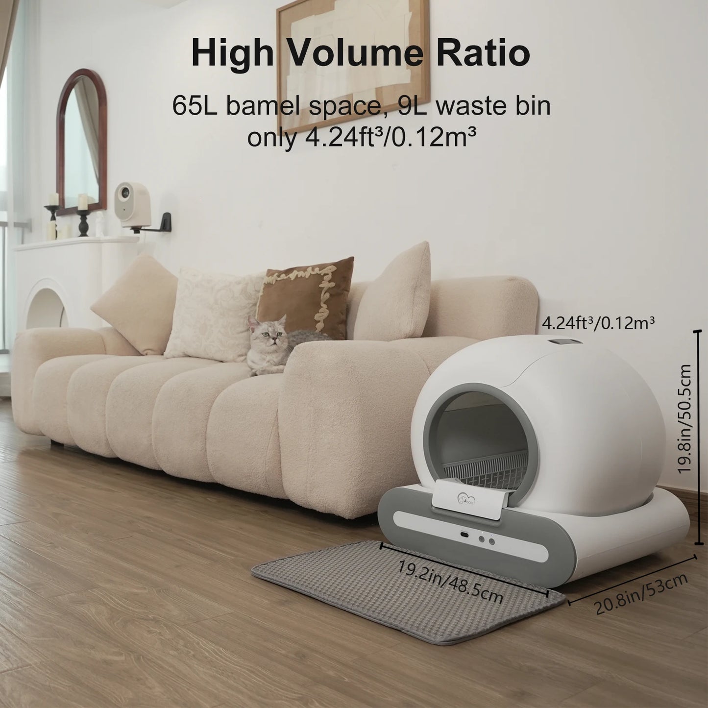 DOEL Self-Cleaning Cat Litter Box With App Control 2.4G