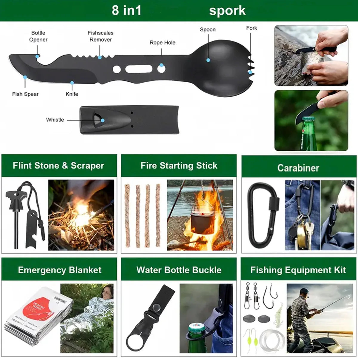 Outdoor Survival First Aid Kit For Camping And Emergency Needs