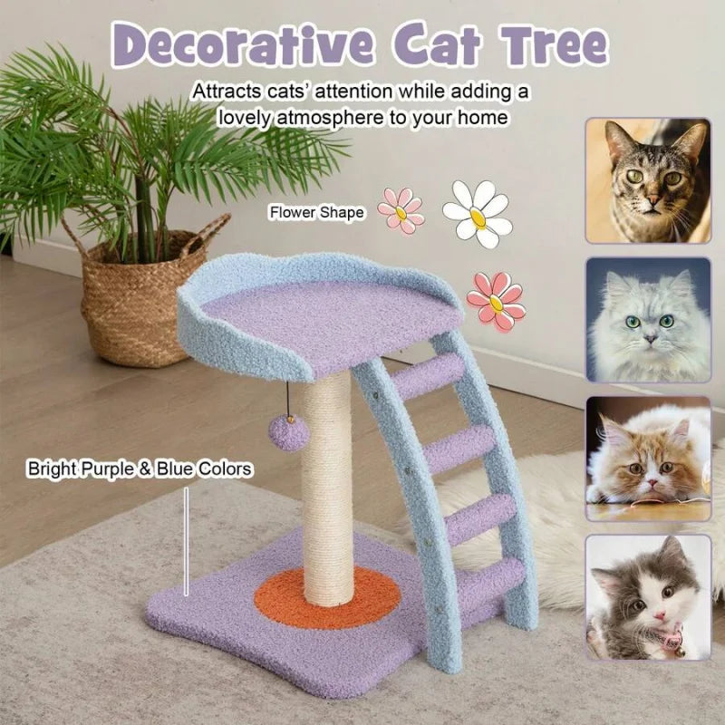 Cat Tree Tower Kitten Activity Center With Sisal Scratching Post