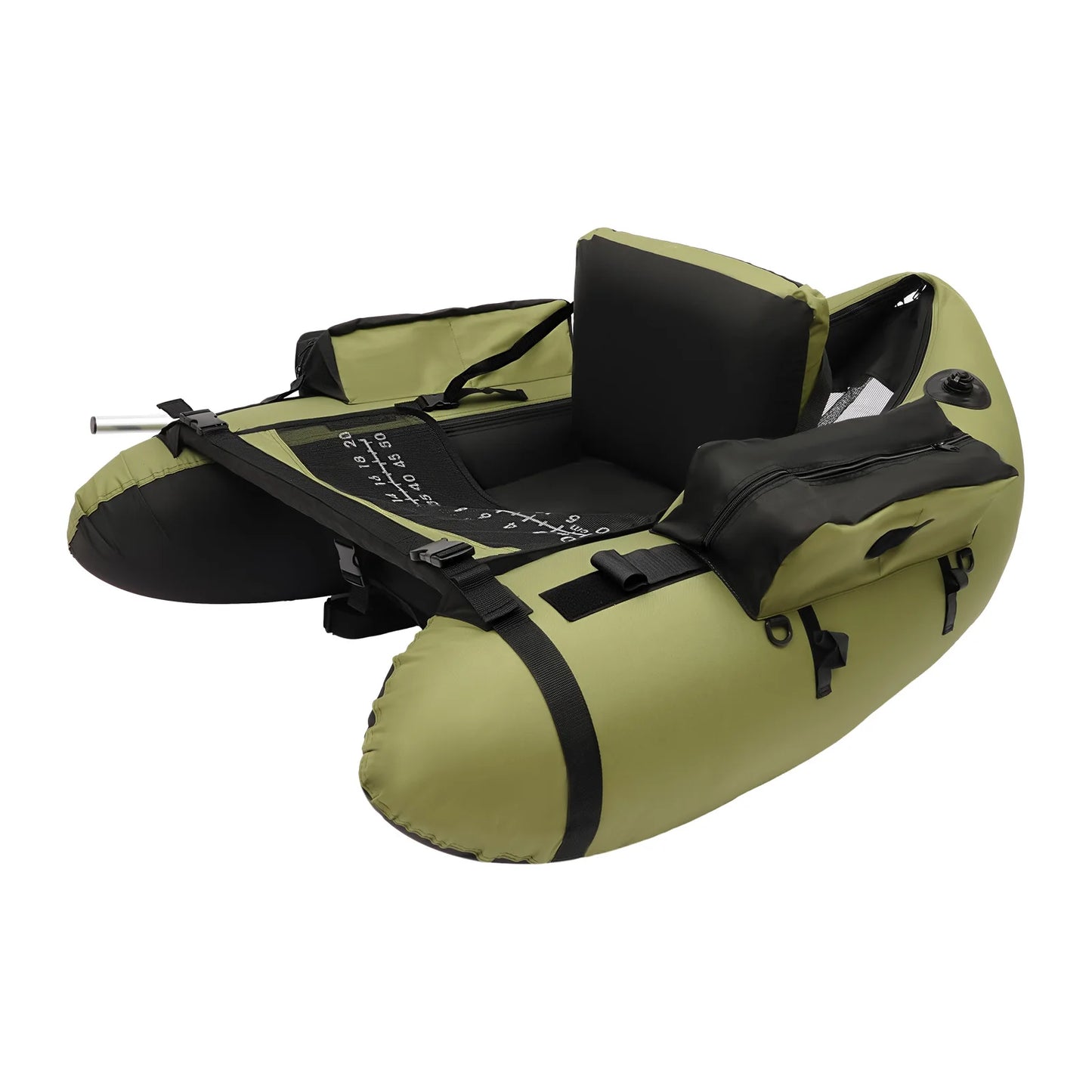 Inflatable Fishing Boat 1-Person Portable Lightweight Dinghy with Oars Pump Carry Bag for Lake River Kayak Rafting Float Tube