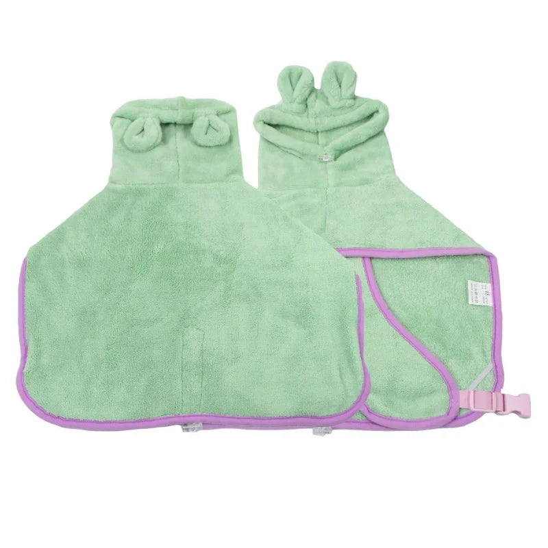 Dog Bathrobe Super Absorbent Microfiber Towel Quick Dry For Pets