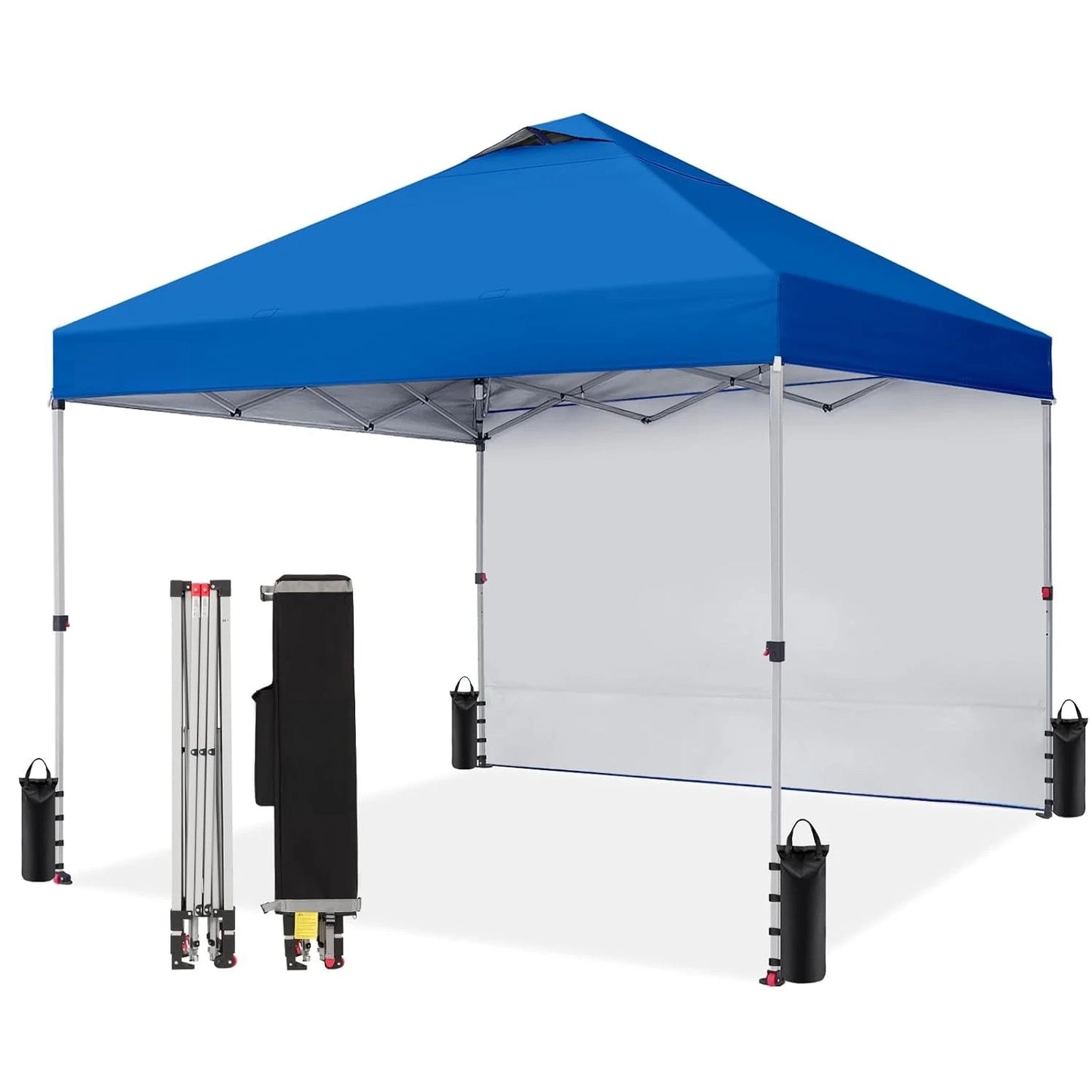 Pop Up Canopy With One Side Wall Easy Setup
