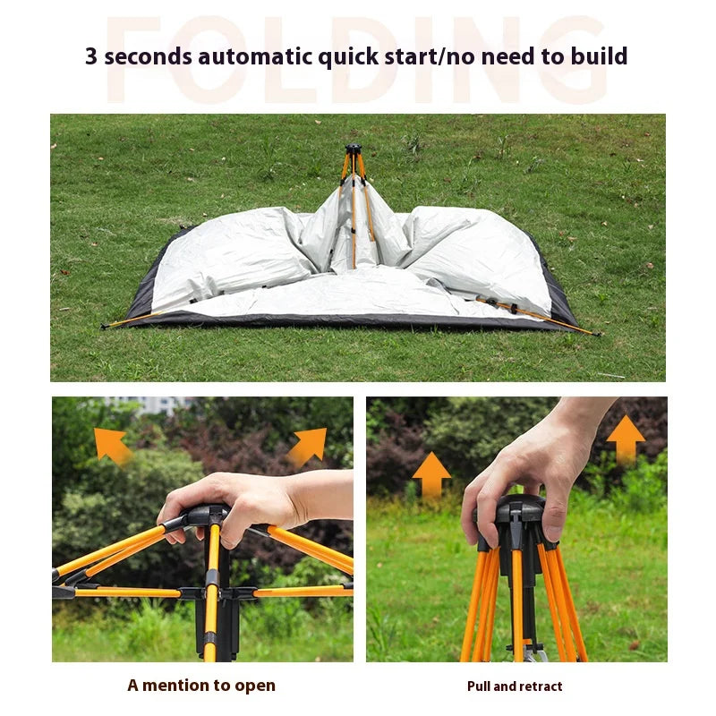 Pakicetus Quick Opening Camping Tent for 3 to 4 People
