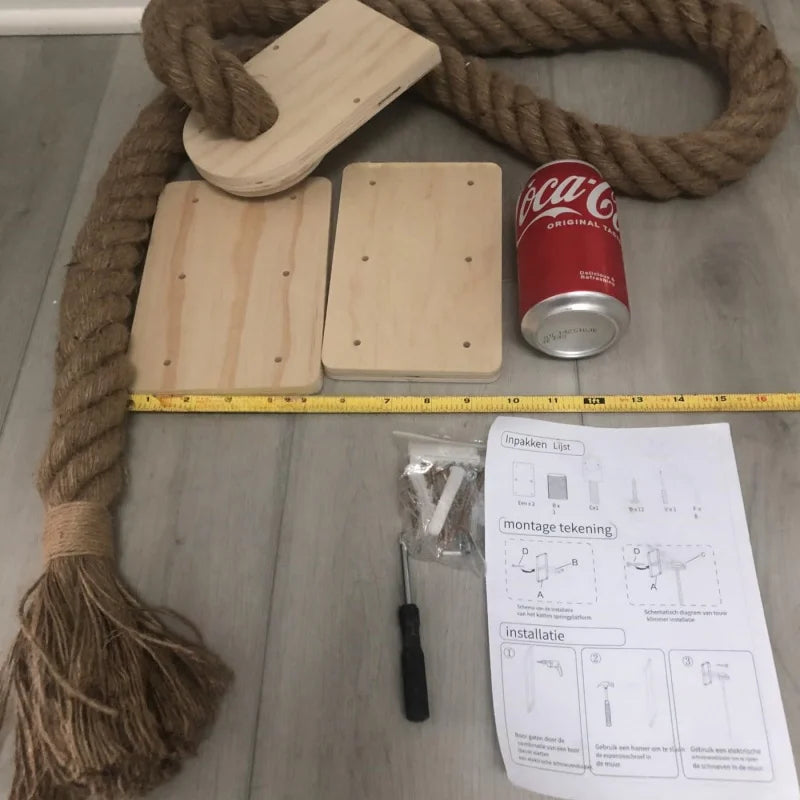 CZBNYX Wall Mounted Cat Tree With Rope Climbing Tower And Scratching Post