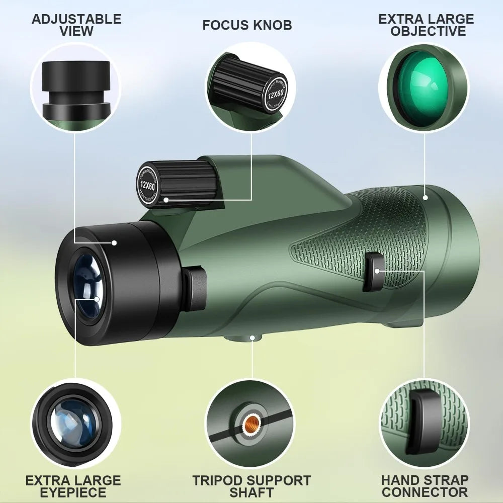 YTYIN Monocular Telescope HD With Smartphone Adapter