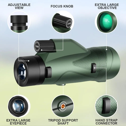 YTYIN Monocular Telescope HD With Smartphone Adapter