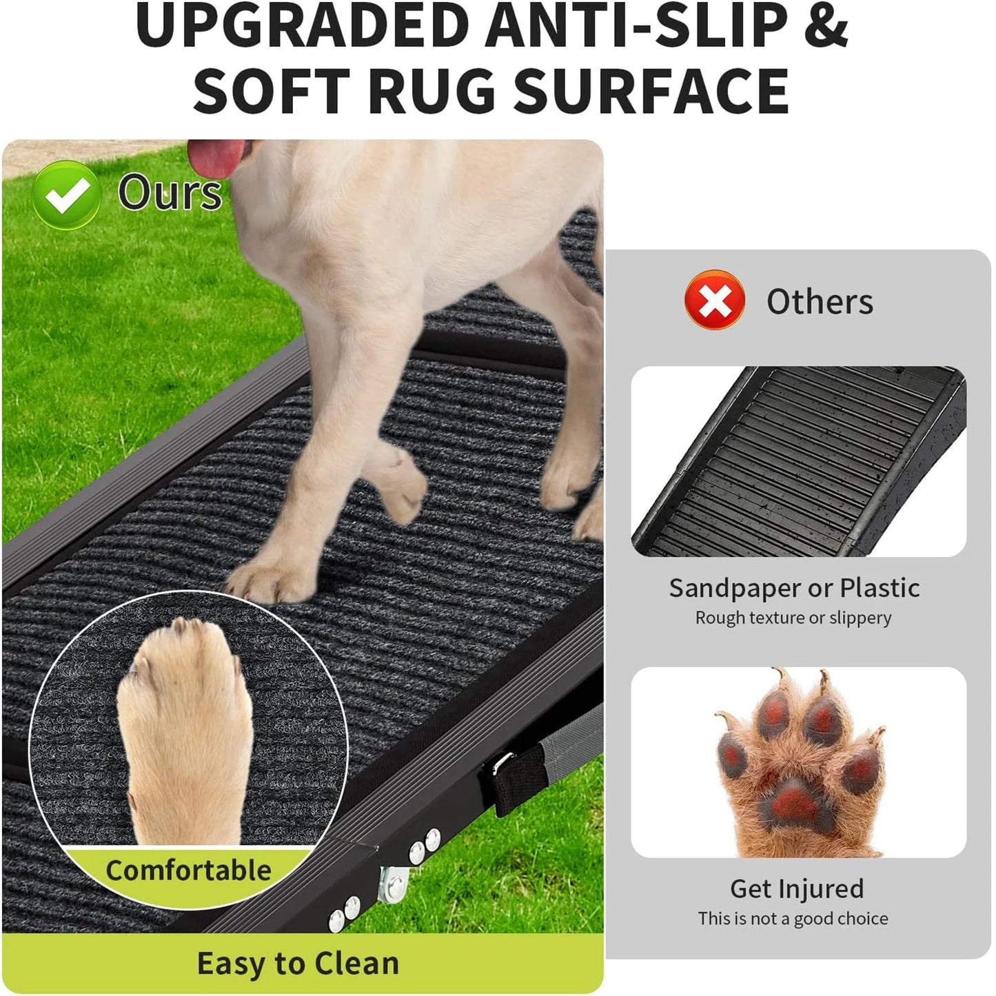 HiMISS Upgraded Folding Dog Ramp for Cars