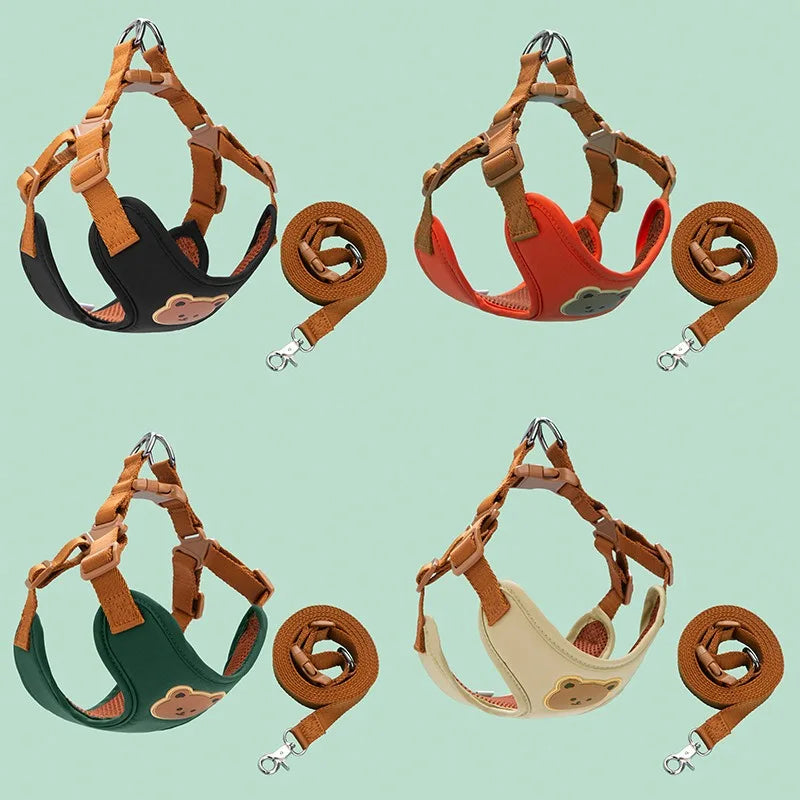 Pet Dog Harness Leash Set Basic Vest For Small To Medium Dogs