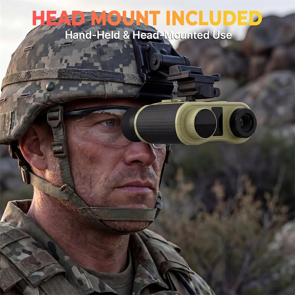8X Digital Zoom Infrared 4K Night Vision Binoculars Goggles Telescope for Outdoor 300M Full Darkness Take Photos,Record Videos