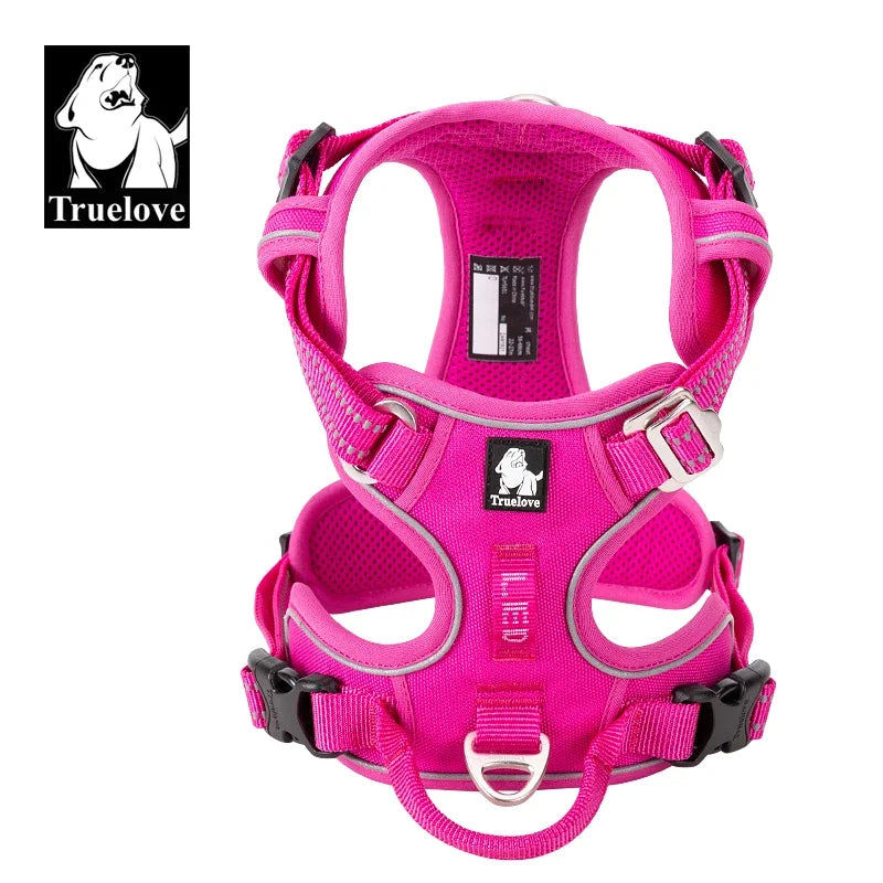 TRUELOVE CN Reflective Nylon Dog Harness No Pull Adjustable